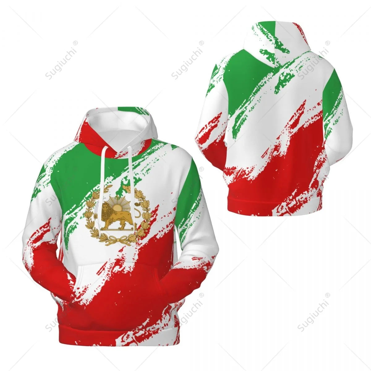 Unisex Emblem Of Iran Lion And Sun Flag Of Iran Hoodie 3D Men Women Harajuku Sweatshirt Pullover Hoodies Polyester Casual