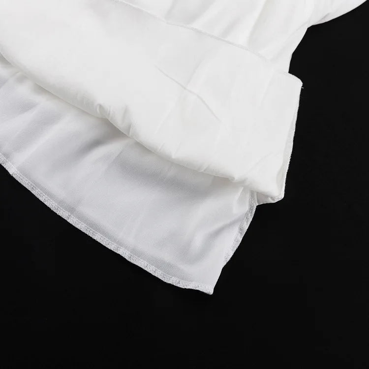 2025 Women Summer Loose Style Flare Sleeve White Dress Long Dress Sexy V-Neck Boho Dress Vestidos Clothes