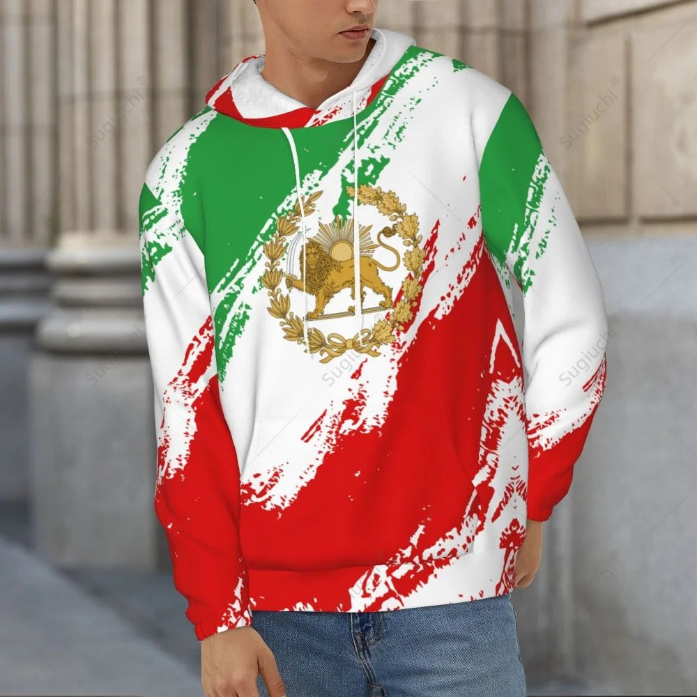 Unisex Emblem Of Iran Lion And Sun Flag Of Iran Hoodie 3D Men Women Harajuku Sweatshirt Pullover Hoodies Polyester Casual