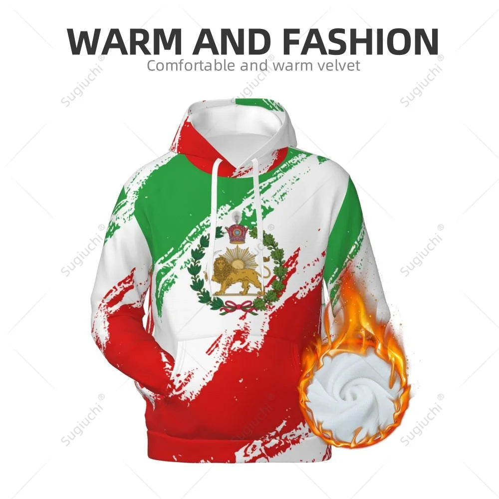 Unisex Emblem Of Iran Lion And Sun Flag Of Iran Hoodie 3D Men Women Harajuku Sweatshirt Pullover Hoodies Polyester Casual