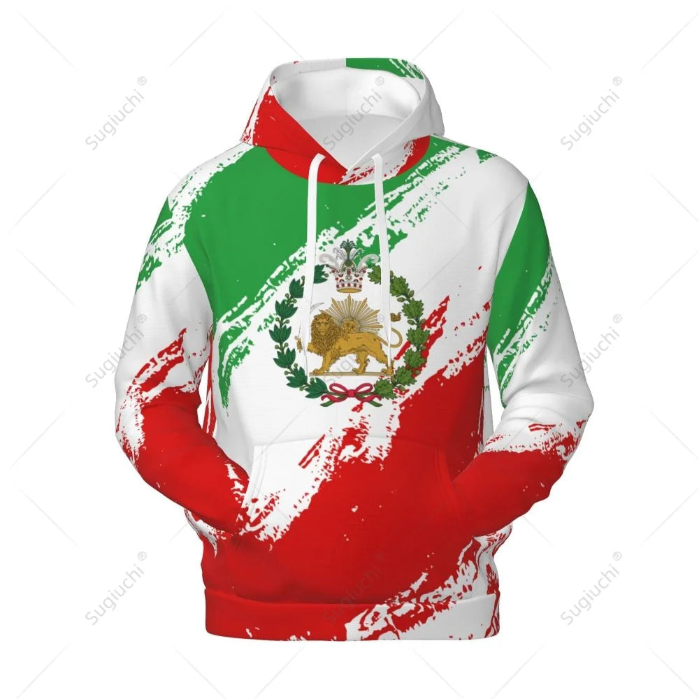 Unisex Emblem Of Iran Lion And Sun Flag Of Iran Hoodie 3D Men Women Harajuku Sweatshirt Pullover Hoodies Polyester Casual