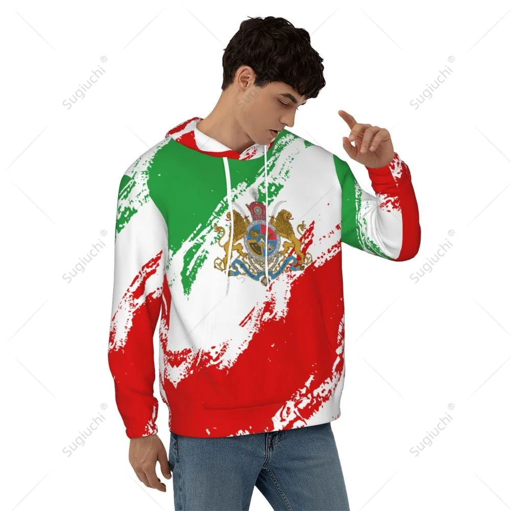 Unisex Emblem Of Iran Lion And Sun Flag Of Iran Hoodie 3D Men Women Harajuku Sweatshirt Pullover Hoodies Polyester Casual