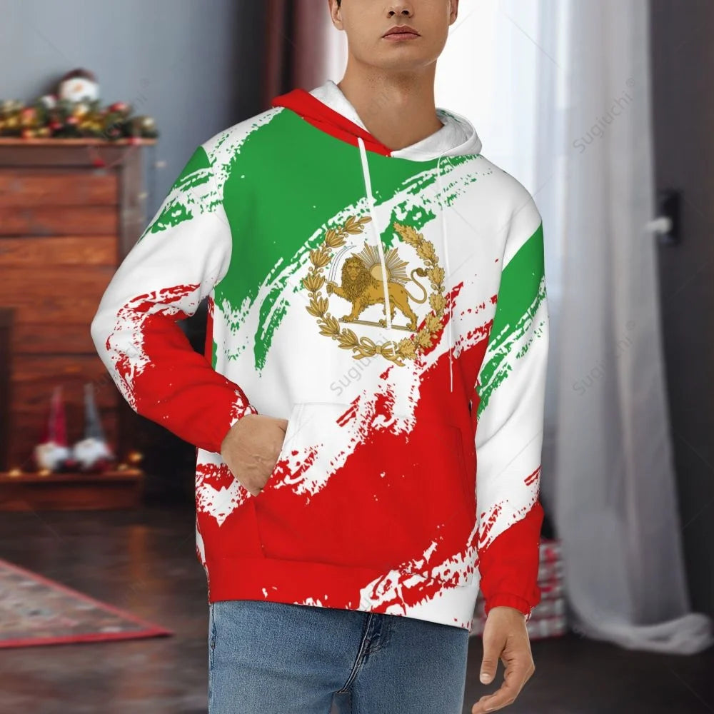 Unisex Emblem Of Iran Lion And Sun Flag Of Iran Hoodie 3D Men Women Harajuku Sweatshirt Pullover Hoodies Polyester Casual