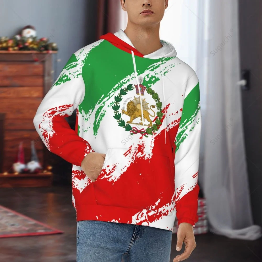 Unisex Emblem Of Iran Lion And Sun Flag Of Iran Hoodie 3D Men Women Harajuku Sweatshirt Pullover Hoodies Polyester Casual