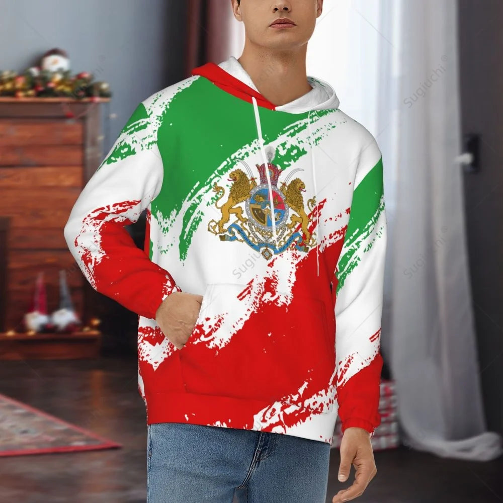 Unisex Emblem Of Iran Lion And Sun Flag Of Iran Hoodie 3D Men Women Harajuku Sweatshirt Pullover Hoodies Polyester Casual