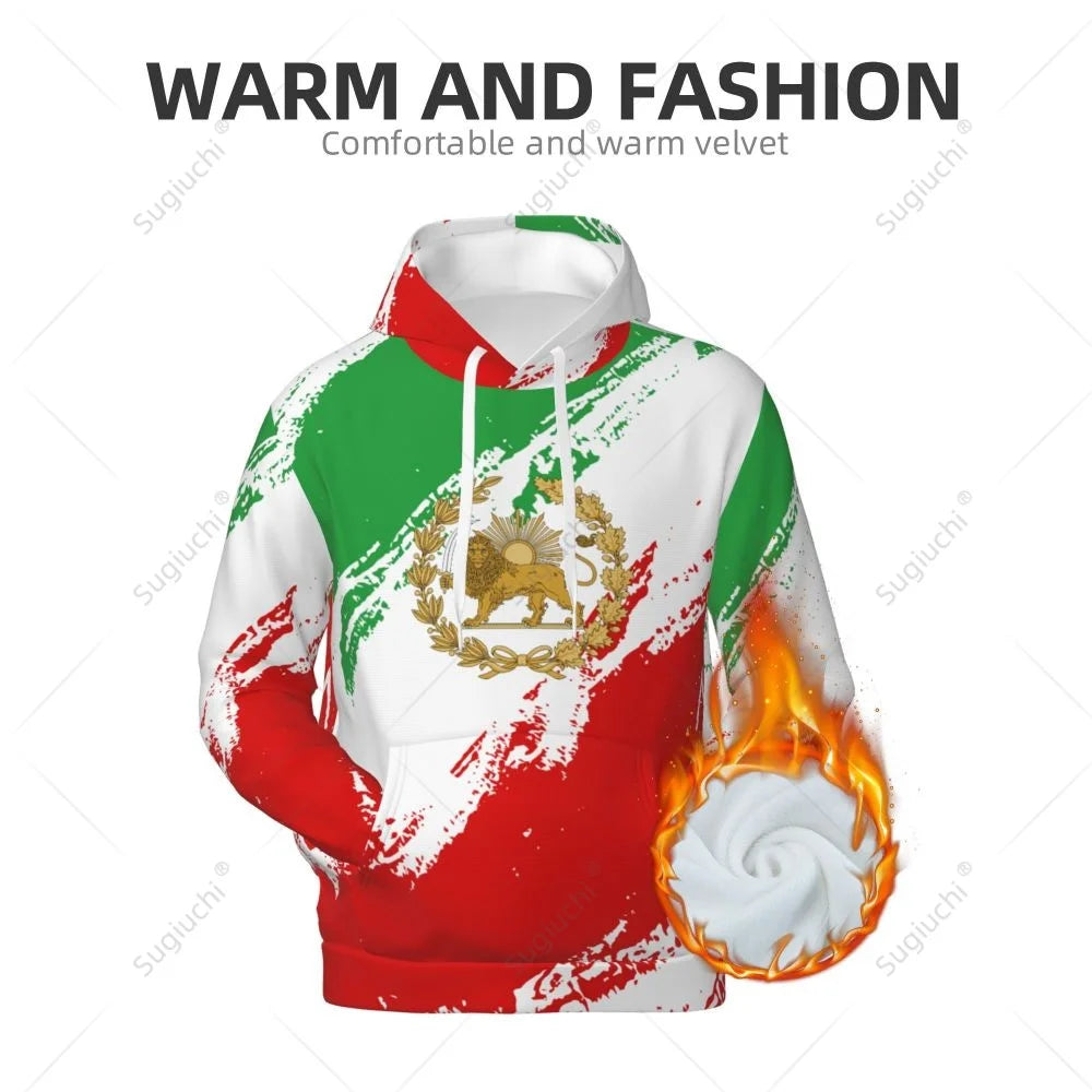 Unisex Emblem Of Iran Lion And Sun Flag Of Iran Hoodie 3D Men Women Harajuku Sweatshirt Pullover Hoodies Polyester Casual