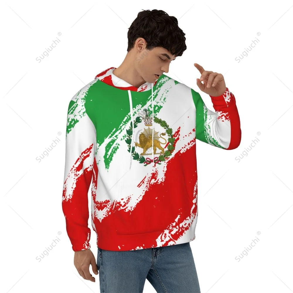Unisex Emblem Of Iran Lion And Sun Flag Of Iran Hoodie 3D Men Women Harajuku Sweatshirt Pullover Hoodies Polyester Casual