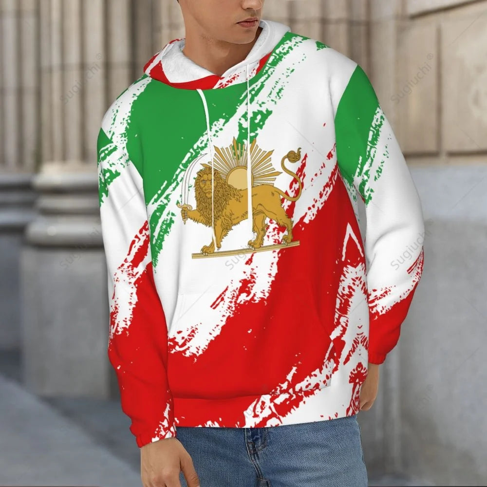 Unisex Emblem Of Iran Lion And Sun Flag Of Iran Hoodie 3D Men Women Harajuku Sweatshirt Pullover Hoodies Polyester Casual