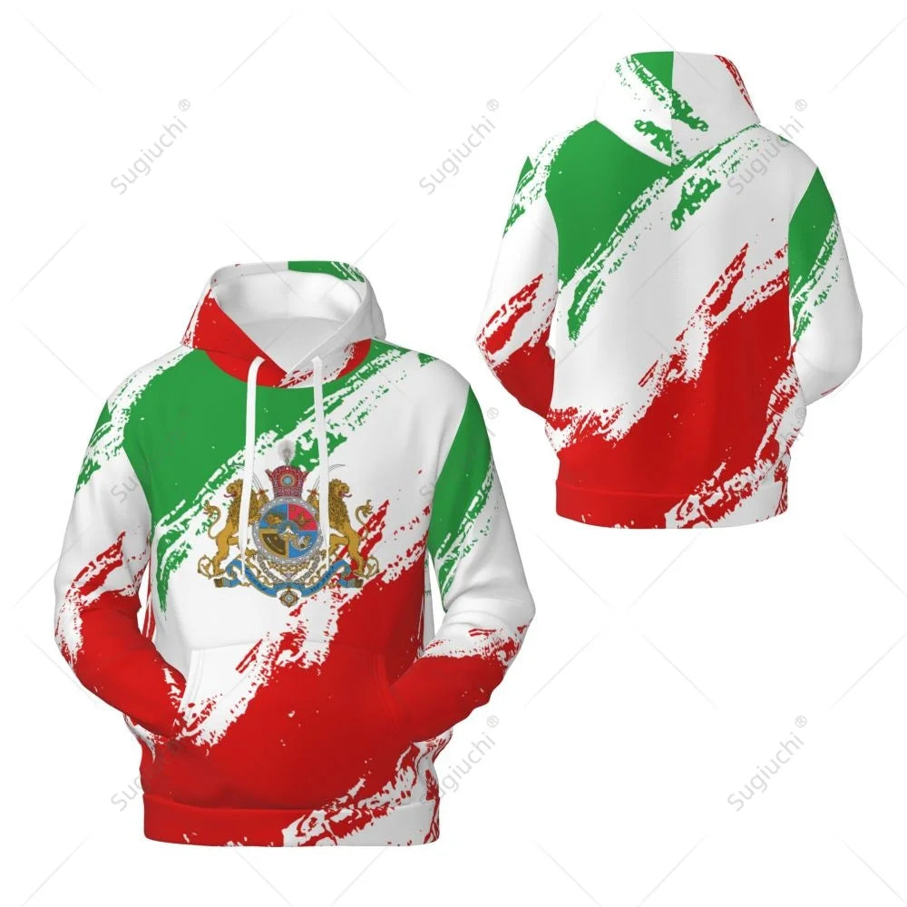 Unisex Emblem Of Iran Lion And Sun Flag Of Iran Hoodie 3D Men Women Harajuku Sweatshirt Pullover Hoodies Polyester Casual