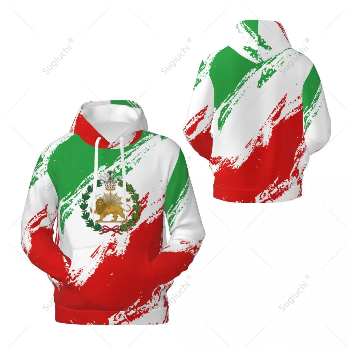 Unisex Emblem Of Iran Lion And Sun Flag Of Iran Hoodie 3D Men Women Harajuku Sweatshirt Pullover Hoodies Polyester Casual