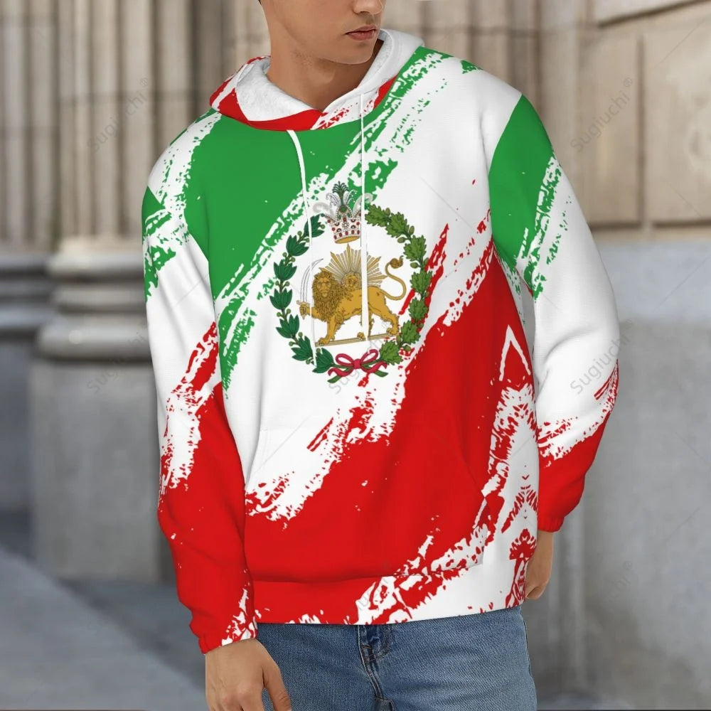 Unisex Emblem Of Iran Lion And Sun Flag Of Iran Hoodie 3D Men Women Harajuku Sweatshirt Pullover Hoodies Polyester Casual