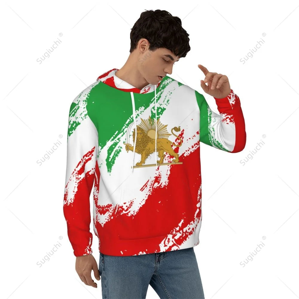 Unisex Emblem Of Iran Lion And Sun Flag Of Iran Hoodie 3D Men Women Harajuku Sweatshirt Pullover Hoodies Polyester Casual