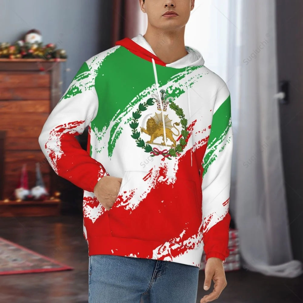 Unisex Emblem Of Iran Lion And Sun Flag Of Iran Hoodie 3D Men Women Harajuku Sweatshirt Pullover Hoodies Polyester Casual