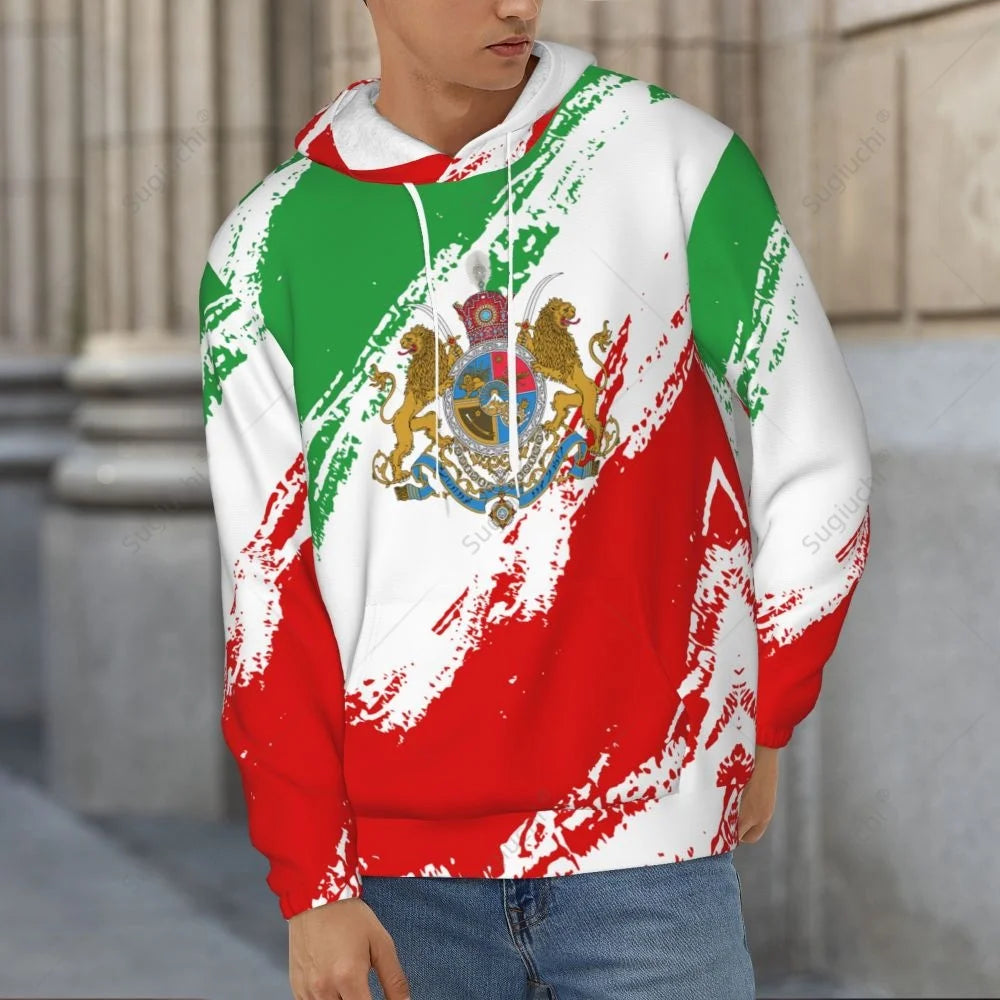 Unisex Emblem Of Iran Lion And Sun Flag Of Iran Hoodie 3D Men Women Harajuku Sweatshirt Pullover Hoodies Polyester Casual